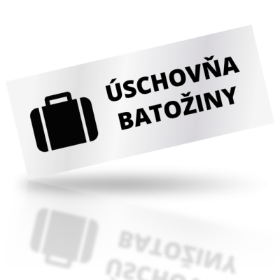 Úschovňa batožiny - obdelníkové označení
