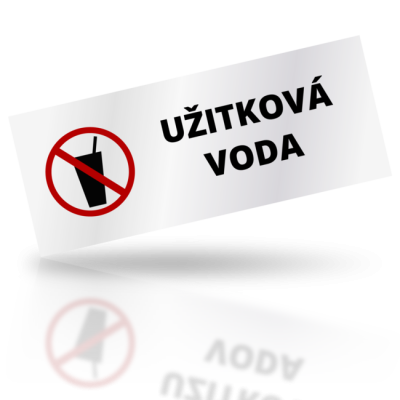 Užitková voda - obdelníkové označení