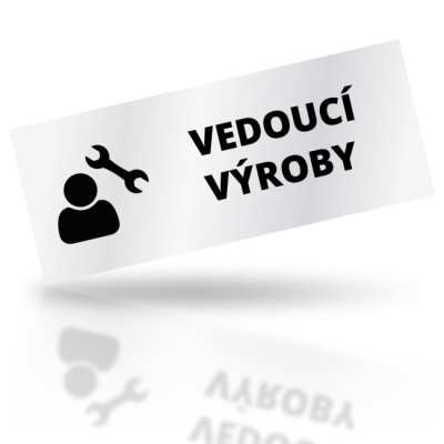 Vedoucí výroby - obdelníkové označení