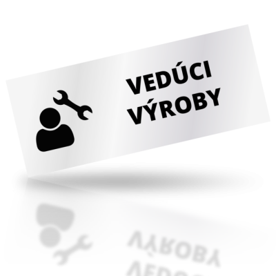Vedúci výroby - obdelníkové označení