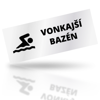 Vonkajší bazén - obdelníkové označení