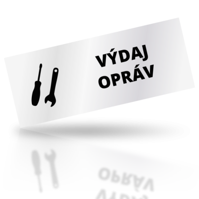 Výdaj opráv - obdelníkové označení