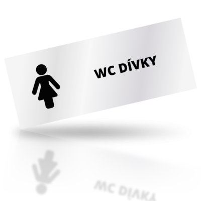 WC dívky - obdelníkové označení