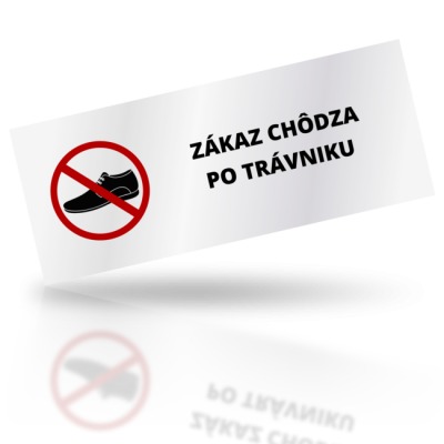 Zákaz chôdza po trávniku - obdelníkové označení