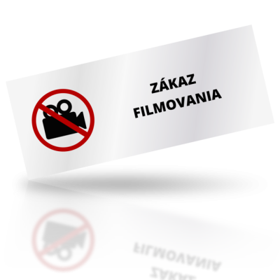 Zákaz filmovania - obdelníkové označení