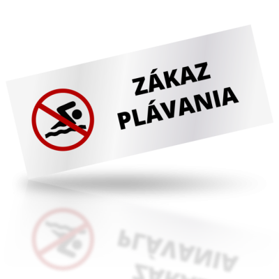 Zákaz plávania - obdelníkové označení