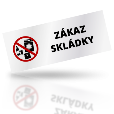 Zákaz skládky - obdelníkové označení