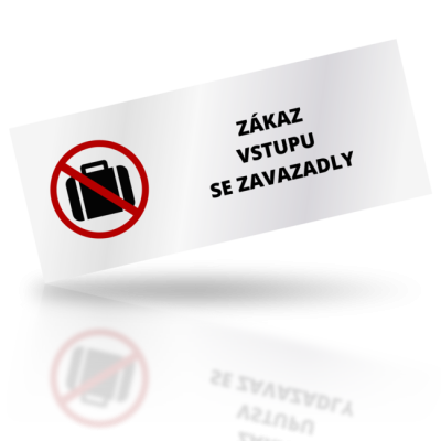 Zákaz vstupu se zavazadly - obdelníkové označení