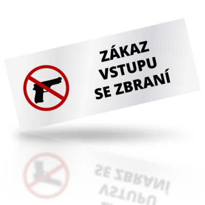 Zákaz vstupu se zbraní - obdelníkové označení