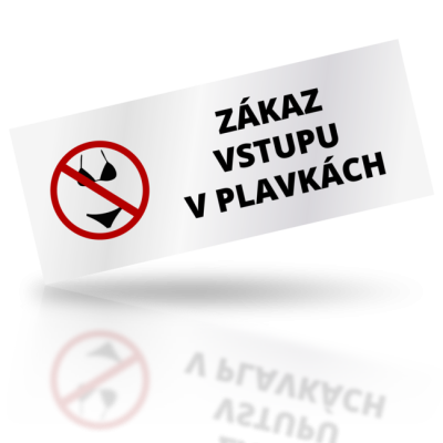 Zákaz vstupu v plavkách 01 - obdelníkové označení