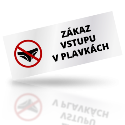 Zákaz vstupu v plavkách 02 - obdelníkové označení