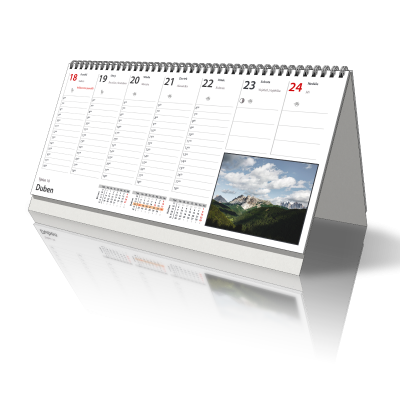 Kalendář 2026 stolní 1 týdenní, 300x140 mm, PLÁNOVACÍ - od 6 kusů