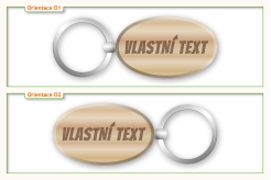 Orientace značení jména na klíčence