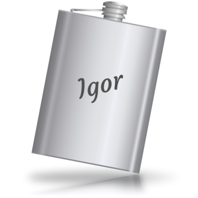 Igor - kovová placatka se jménem