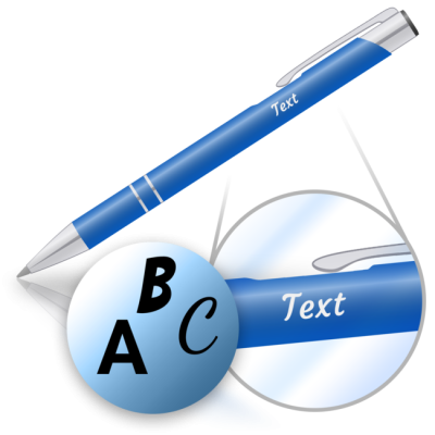 Kovová propiska s vlastním textem - kusové značení