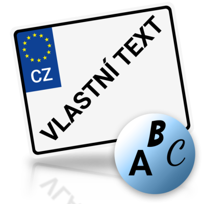 Vlastní text - imitace značky motorky