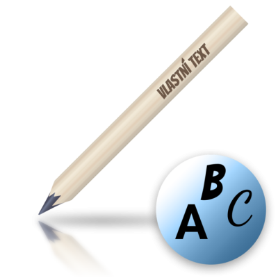 Trojhranná tužka s vlastním textem - sada 10 kusů